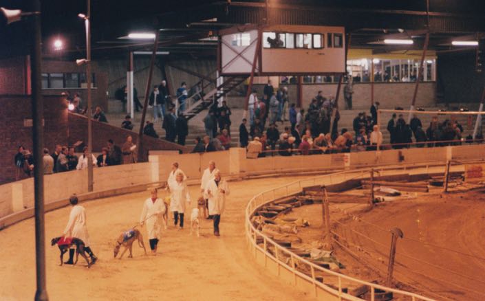 Mildenhall Greyhound Stadium in 1980